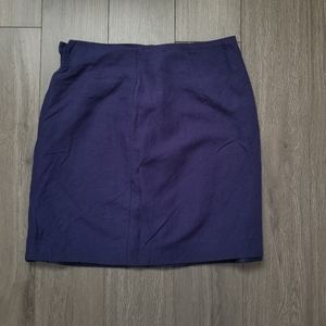 Forever 21 linen blend navy blue skirt